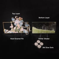 Image 2 of Furina Springtime Afternoon Tea Glitter Shaker Pin