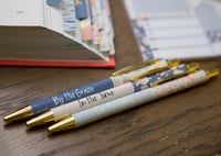 Image 2 of Blue Floral Christian Pen Set