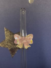Glitter Ribbon Glass Straw