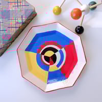 Red hexagonal plate 