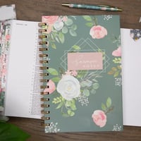 Image 1 of Green Floral Sermon Notebook