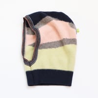Image 1 of cashmere snood winter patchwork sweater teen adult courtneycourtney hood hooded scarf balaclava hat