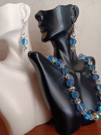 Image 3 of BLUE MYSTIC AURA AND SWAROVSKI BEADS SET