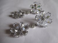 Image 2 of Princess of Wales Inspired Replikate Sparkling Daisy Crystal Drop Statement Earrings