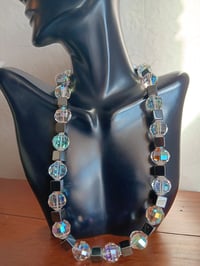 Image 4 of ROCKY CUT SWAROVSKI BEADS WITH HEMATITE CUBES 