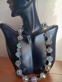 Image 6 of ROCKY CUT SWAROVSKI BEADS WITH HEMATITE CUBES 