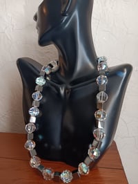 Image 7 of ROCKY CUT SWAROVSKI BEADS WITH HEMATITE CUBES 