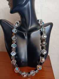 Image 8 of ROCKY CUT SWAROVSKI BEADS WITH HEMATITE CUBES 