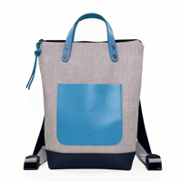 Image 1 of  Mochila mini tonos gris y azul