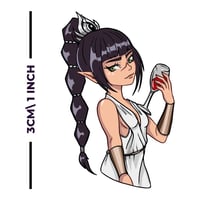 Image 1 of METAL Pin - Shadowheart in dress (Shar)