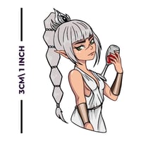 Image 1 of METAL Pin - Shadowheart in dress (Selune)