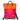Mochila Book holder Iconic naranja y fucsia