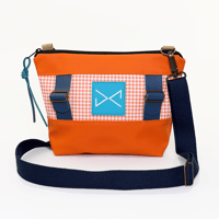 Image 1 of Bandolera Mini Basket pata de gallo naranja