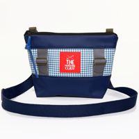 Image 1 of Bandolera Mini Basket pata de gallo azul