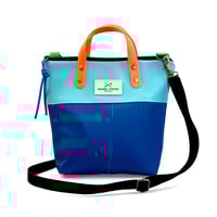 Bandolera mini con asas azul