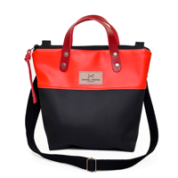  Bandolera mini con asas negro-rojo