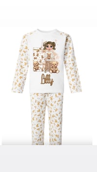 Image 1 of Personalised Dolly Teddy 🧸 theme pjs / sweaters 