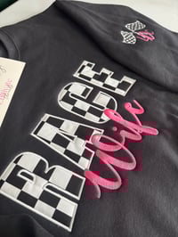 Image 2 of Race wife EMBROIDERED sweatshirt customized with sleeve detail included