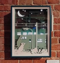 Nightrain station_lightbox papercut 30x40cm