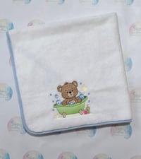 Image 2 of 🧸 Embroidered Teddy Bear Bath Towel – Personalised – Boys & Girls