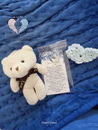 Forget me not - Blue handmade heart & Card