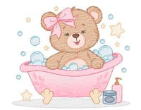 Image 4 of 🧸 Embroidered Teddy Bear Bath Towel – Personalised – Boys & Girls