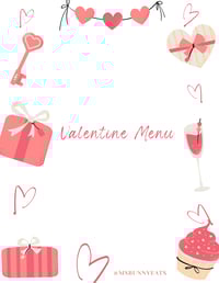 Valentine Box Menu