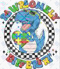 Autism Awarness Dinosaur 