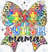 Autism Mama Awarness Bow