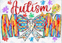 Autism Mom Awarness Bow