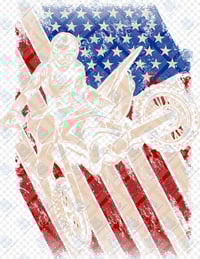 American Flag and dirt bike 
