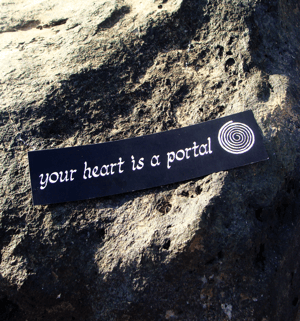 your heart is a portal bumper sticker 🐚 