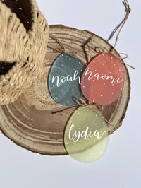 Personalised Frosted Acrylic Easter Egg Name Tag