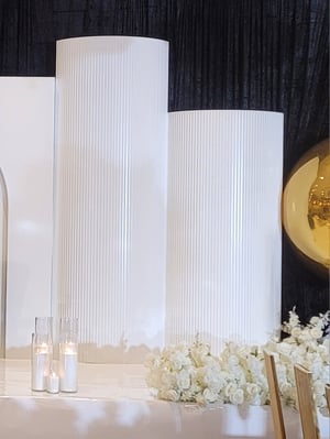 Image of White wood Curve Ripple panel 