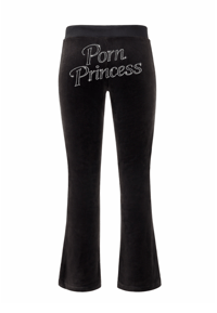 SUPER HOT PRINCESS RHINESTONE VELOUR TRACK PANTS