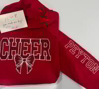 Image 1 of Cheer embroidered glitter sweatshirt 