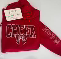 Image 2 of Cheer embroidered glitter sweatshirt 