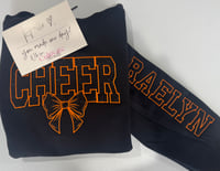 Image 7 of Cheer embroidered glitter sweatshirt 