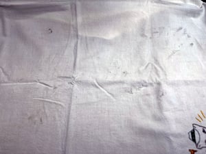 Image of Lot of 2 Vintage Cat Embroidered Flour Sack Towels
