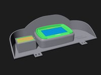 Image 4 of 99-03 Mazda Protege Cluster Base - STEP File for 3D Printing/Customization