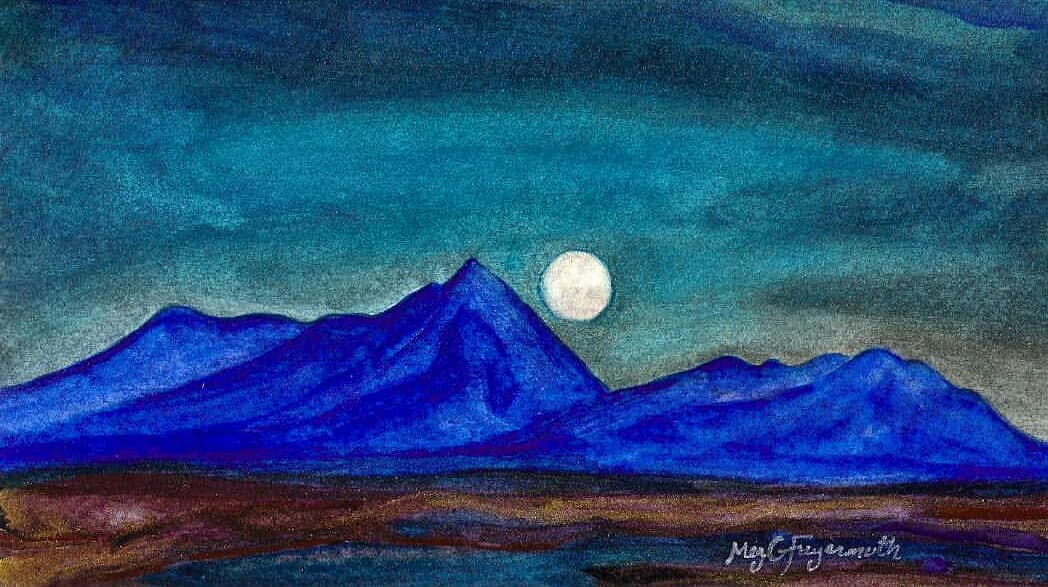 Image of Full Moon Where The Sun Sets Last