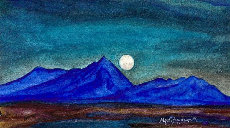 Image of Full Moon Where The Sun Sets Last