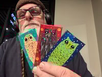 Image 2 of Tiny Free Verse Owls / 3-Piece Micro Art Set & Zine Series, Vol. 2 / #11 of 65