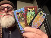 Image 2 of Tiny Free Verse Owls / 3-Piece Micro Art Set & Zine Series, Vol. 2 / #10 of 65