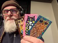 Image 2 of Tiny Free Verse Owls / 3-Piece Micro Art Set & Zine Series, Vol. 2 / #12 of 65