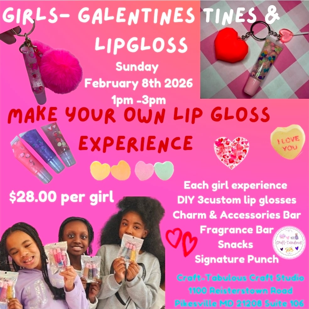 Image of Girls Galentines & lipgloss 