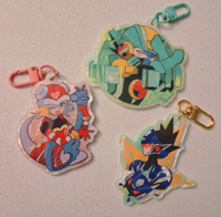 Image 1 of Pearl Acrylic 3" Megaman Starforce / Battle Network Charms 
