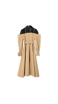 Image 2 of Faux leather trench coat 