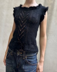 Image 2 of BLACK MOHAIR TOP