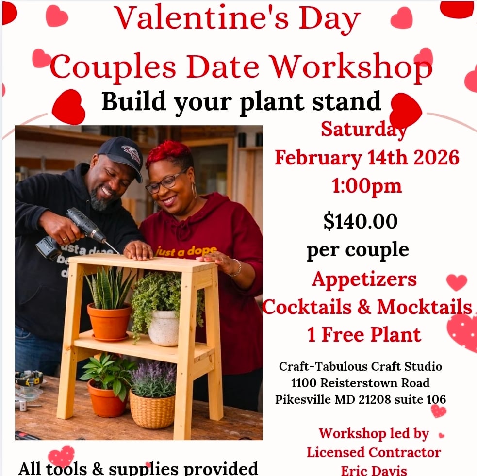 Image of Valentine's Day Couples Day Date. Build your own plant stand